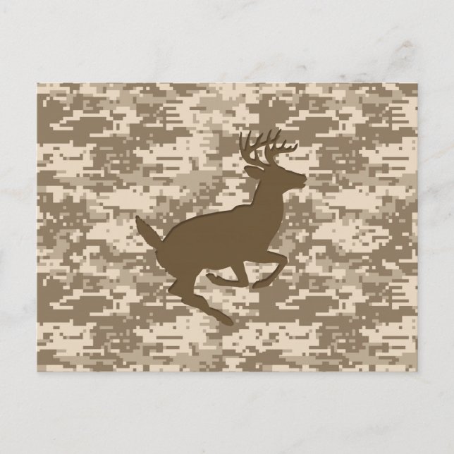 Cartão Postal Desert Digital Camouflage Deer Camo Patterno (Frente)