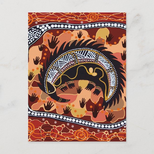 Cartão Postal Desert Echidna Dreaming (Frente)