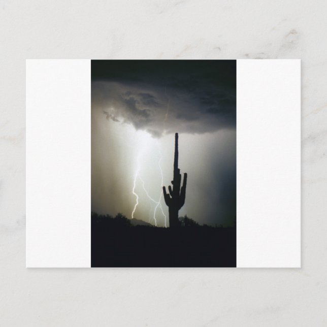 Cartão Postal Desert Highlands Lightning (Frente)