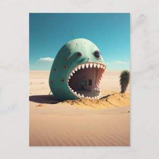 Cartão Postal Desert monster house