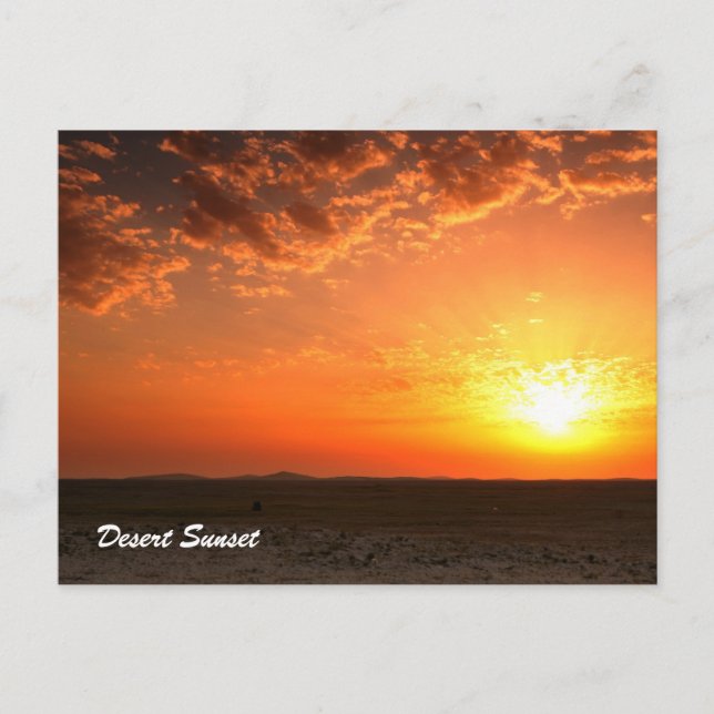 Cartão Postal Desert Sunset (Frente)