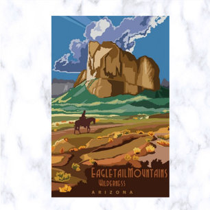 Cartão Postal Deserto de Eagle Tail Mountains Wilderness Arizona