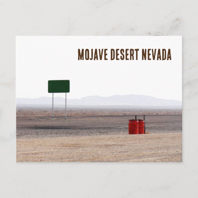 Cartão Postal Deserto de Mojave Nevada (Frente)