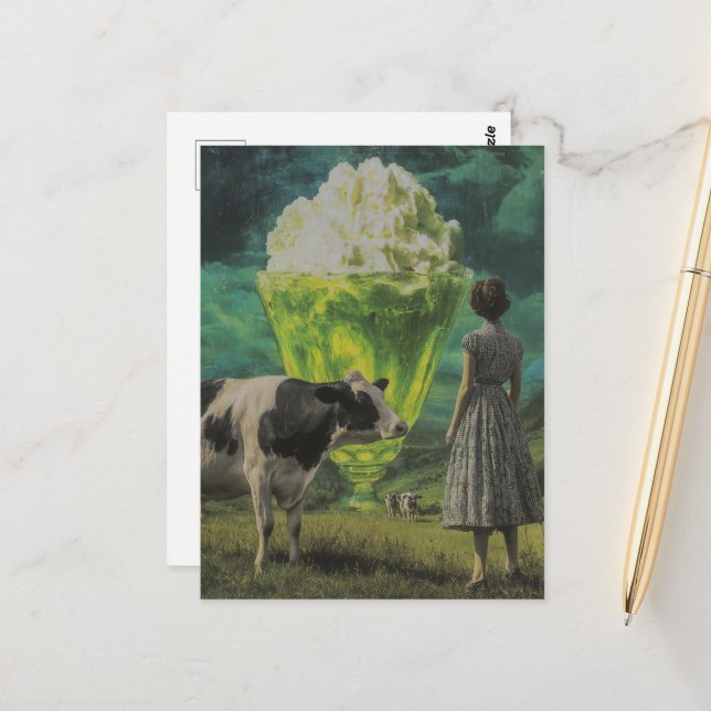 Cartão Postal Deserto de Yummy, Limão surreal, na pastura de pro (Frente/Verso In Situ)