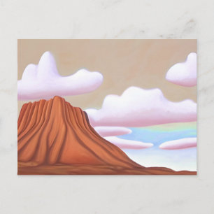 Cartão Postal Deserto do Sudoeste e Arte Minimalista Mesa