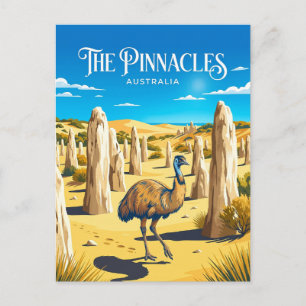 Cartão Postal Deserto Pinnacles Austrália