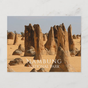 Cartão Postal Deserto Pinnacles Parque Nacional Nambung, Austrál