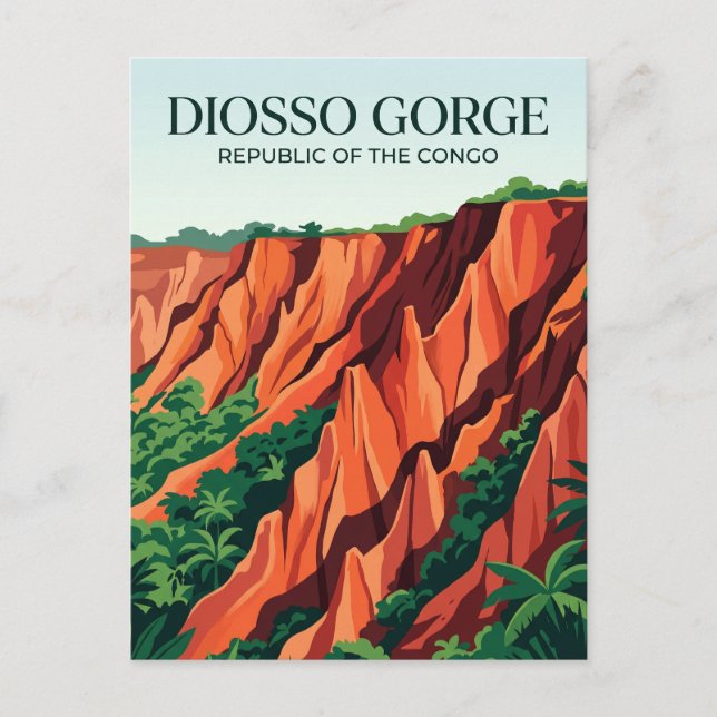 Cartão Postal Desfiladeiro de Diosso República do Congo (Frente)