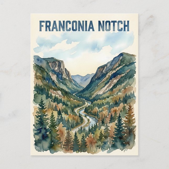 Cartão Postal Desfiladeiro de Franconia (Frente)