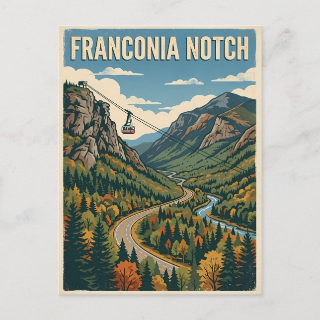Cartão Postal Desfiladeiro de Franconia (Frente)