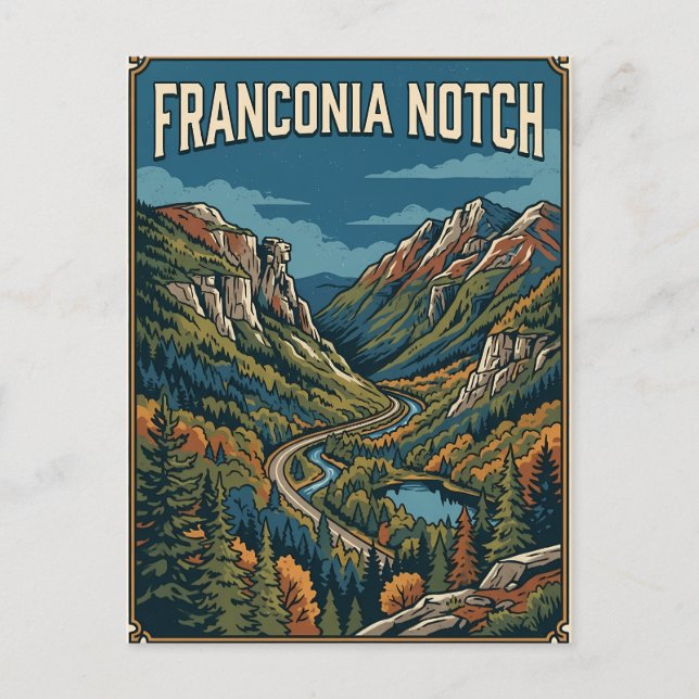 Cartão Postal Desfiladeiro de Franconia (Frente)