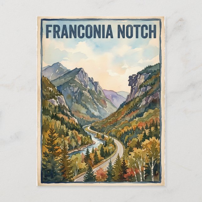 Cartão Postal Desfiladeiro de Franconia (Frente)