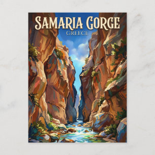 Cartão Postal Desfiladeiro de Samaria Grécia