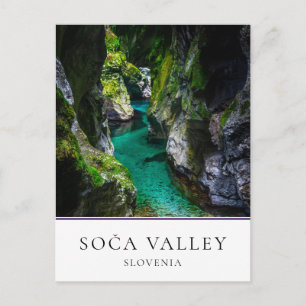 Cartão Postal Desfiladeiro de Soca na Eslovênia