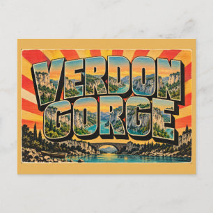 Cartão Postal Desfiladeiro de Verdon Rio Turquesa Arte de Viagem