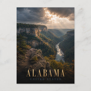 Cartão Postal Desfiladeiro do Little River Alabama REALMS