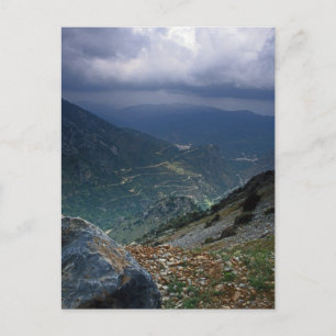 Cartão Postal Desfiladeiro na Ilha de Creta