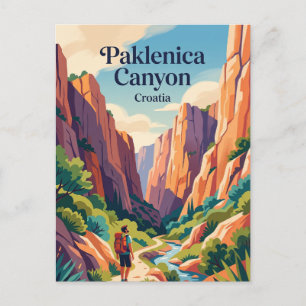Cartão Postal Desfiladeiro Paklenica Croácia