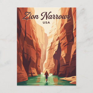 Cartão Postal Desfiladeiro Zion Narrows EUA