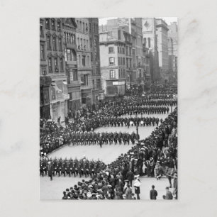 Cartão Postal Desfile da Polícia em 5 Ave, NYC: 1900