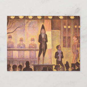 Cartão Postal Desfile de circo por Georges Seurat