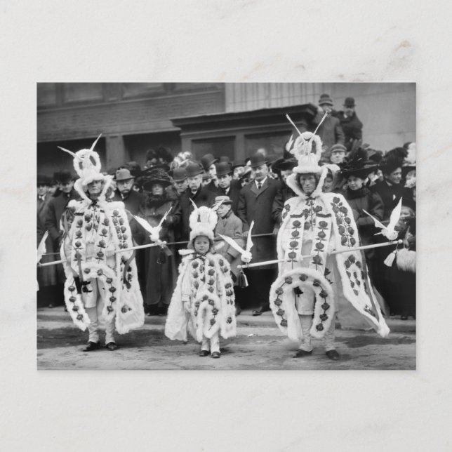 Cartão Postal Desfile de Mummers, Dia dos Novos Anos, 1909 (Frente)