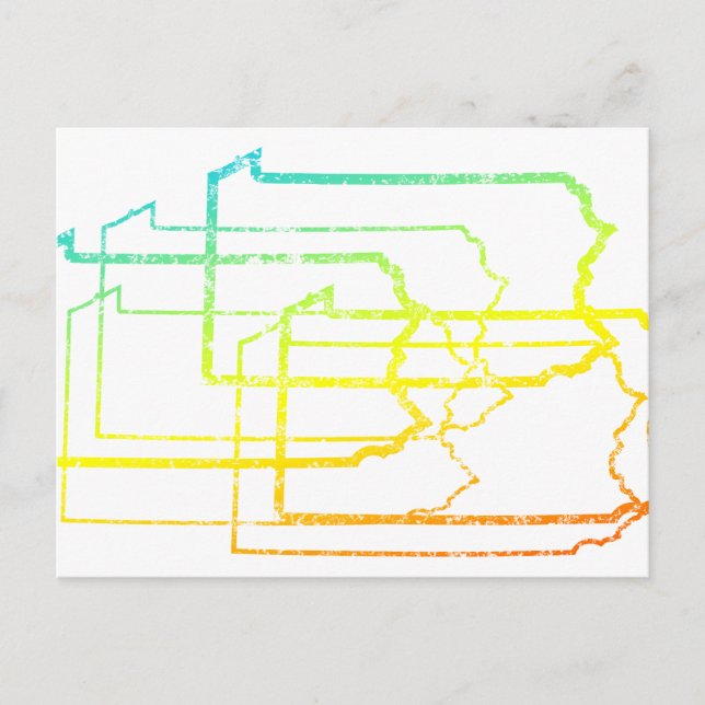 Cartão Postal desfoque da pennania (Frente)