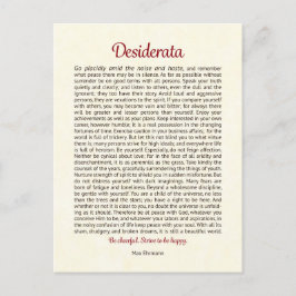 Cartão Postal Desiderata | Arte Mini Desiderata