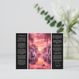 Cartão Postal Desiderata Em Curso: Cisnes, Reflexões