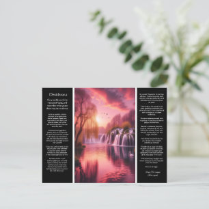 Cartão Postal Desiderata Lago Romântico, Reflexões do Céu Ouro