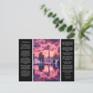 Cartão Postal Desiderata Sussurra de Sonhos Espelhados
