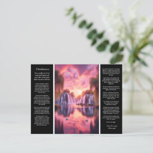 Cartão Postal Desiderata Waterfall: Dreamy Willows, Sunset