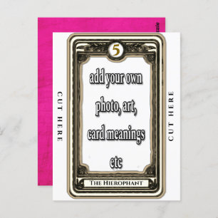Cartão Postal Design, A Placa De Tarot Hierófila