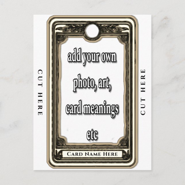 Cartão Postal Design A Sua Própria Placa Tarot (Frente)