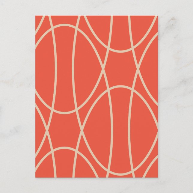 Cartão Postal Design abstrato de curvas contemporâneas (Frente)