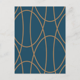 Cartão Postal Design abstrato de curvas contemporâneas