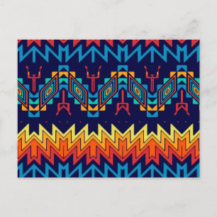 Cartão Postal Design abstrato de design tribal