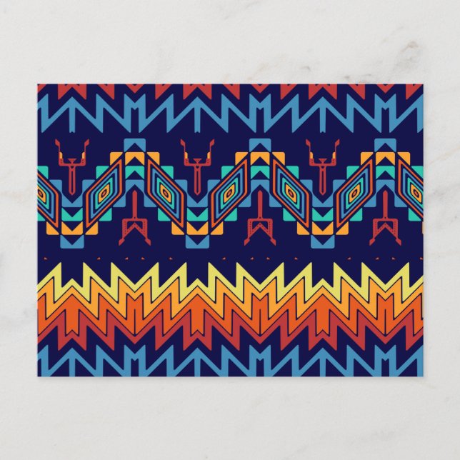 Cartão Postal Design abstrato de design tribal (Frente)