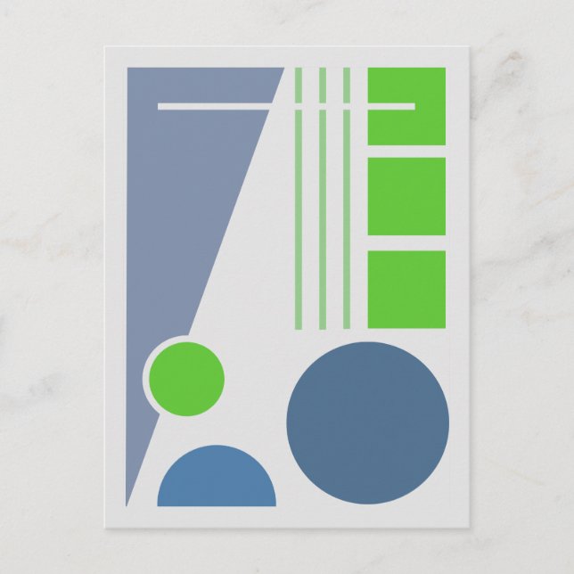 Cartão Postal Design abstrato do equilíbrio geométrico (Frente)