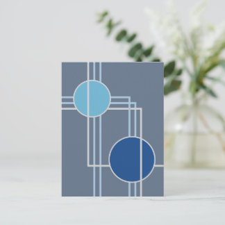Cartão Postal Design abstrato dos círculos flutuantes 9