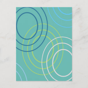 Cartão Postal Design abstrato (ondulações azuis)