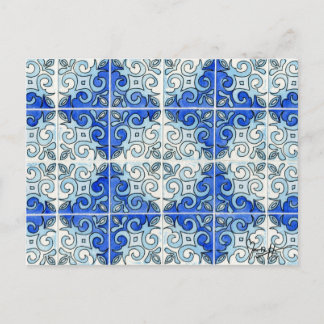 Cartão Postal Design Azulejo 2 Azul - Rotações