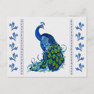Cartão Postal Design Clássico de Peacock