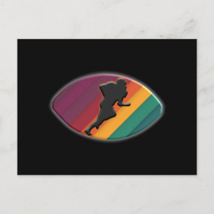Cartão Postal Design colorido de futebol americano