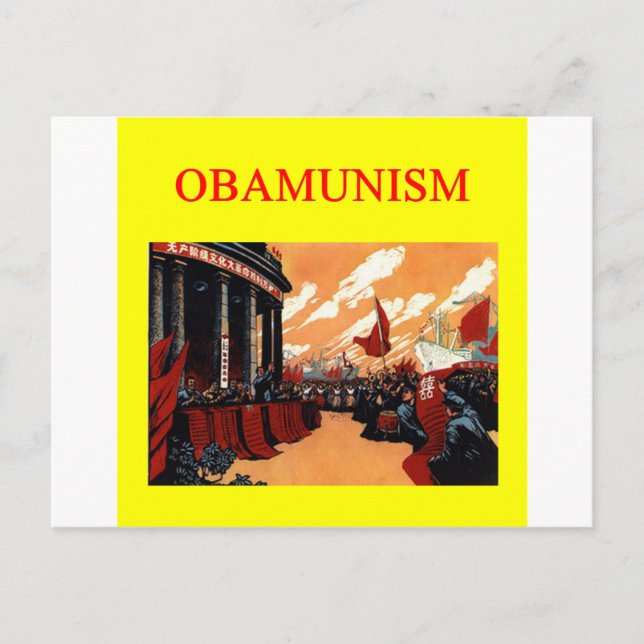Cartão Postal DESIGN contra barack obama (Frente)