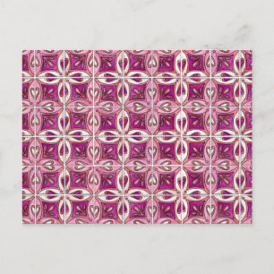 Cartão Postal Design cor-de-rosa 2 - Corações