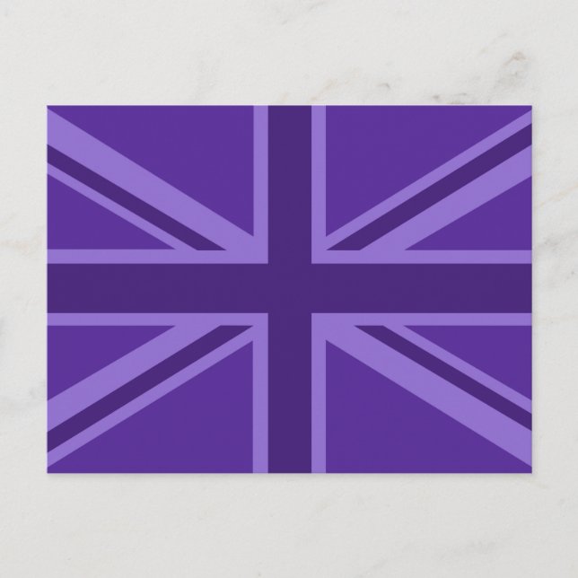 Cartão Postal Design da bandeira Roxo Union (Frente)
