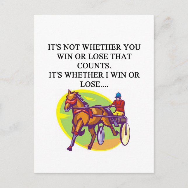 Cartão Postal Design da piada do rastro da HARNESS (Frente)