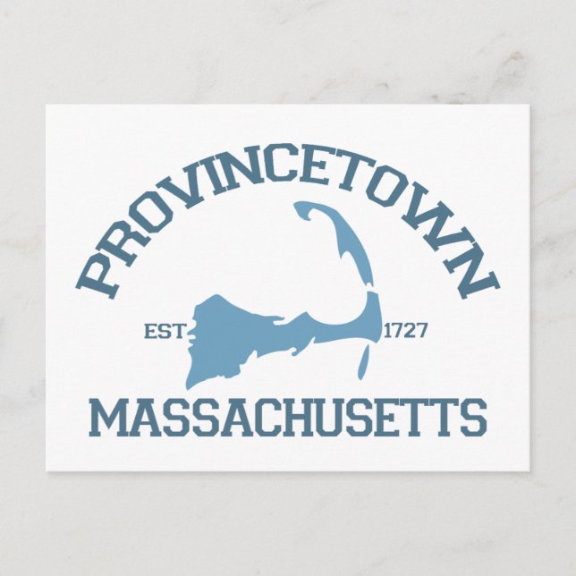 Cartão Postal Design da Provincetown "Varsity". (Frente)