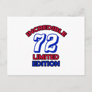 Cartão Postal design de aniversário de 72
